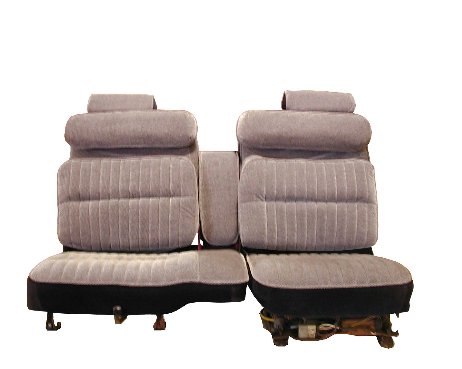 U2004, 81-87 El Camino Bench 55/45 Split Seat w/Center Arm Rest - Double Cushion & Head Rests