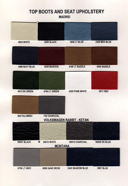 Madrid, Volkswagen Rabbit-Ketan, Montana Vinyl Samples