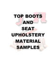 Seat Upholstery Material Cards