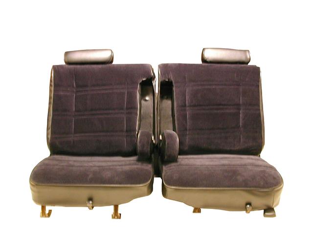 U2005, 78-80 El Camino Bench 50/50 Split Seat w/Dual Center Arm Rest & Head Rests