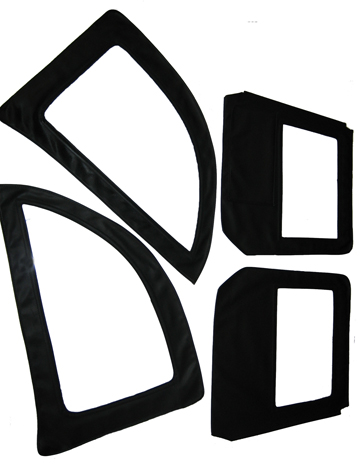 C431SC, 48-49 Jeepster Side Curtains (4-Pc Set)