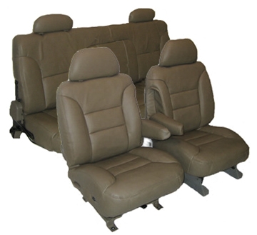 U114, 95-98 Chevy / GMC Ext. Cab Truck Front Buckets w/ Rear Bench Seat