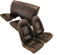U378, 78-81 Camaro Front Buckets with Zipper Back and Rear Bench