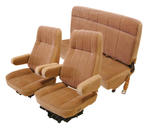 U506, 80-86 Ford Bronco Full Size Fron Buckets and Rear Bench Seat Upholstery Set