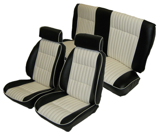U2007S, 81-87 Monte Carlo 2-Tone Buckets and Rear Bench Seat Upholstery Set