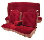 U207S, 81-88 Monte Carlo 50/50 Split Seat w/Center Arm Rest, Head Rests and Rear Bench Seat Upholstery Set