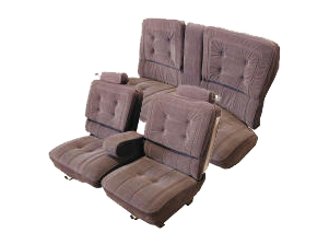 U281, 81-88 Regal 55/45 Split w/Luxury Lumbar Cushion and Rear Bench Seat Upholstery Set