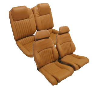 U402N, 85-92 Formula Trans Am, AQ9 Lumbar Front Buckets and Rear Seat Upholstery Set-Notchback Model
