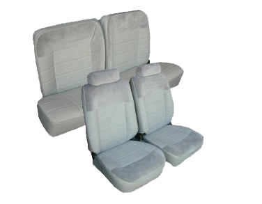 U631, 83-93 Mustang Standard Model Hatchback Front and Rear Bench Seat Upholstery Set