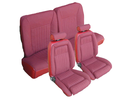 U636, 92-93 Mustang GT Hatchback Front Buckets and Rear Seat Upholstery Set