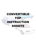 Convertible Top Instruction Sheets